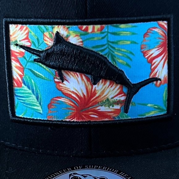 NWT Grizzly Lids Swordfish Black Hat - Picture 2 of 10